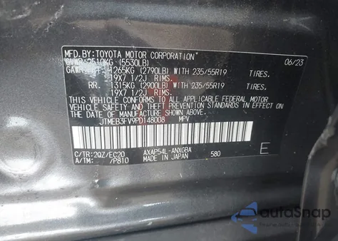 2023 Toyota Rav4 Prime Xse from USA, damaged, VIN JTMEB3FV9PD148008